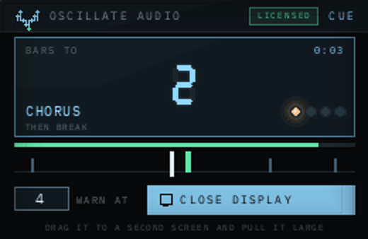 The CUE device with the window open